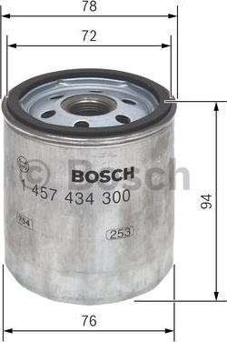 BOSCH 1 457 434 300 - Filtro combustible www.parts5.com