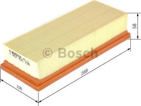 BOSCH 1 457 433 736 - Air Filter parts5.com