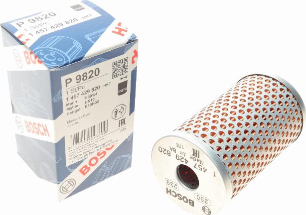 BOSCH 1 457 429 820 - Filtro hidráulico, dirección www.parts5.com