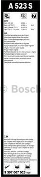 BOSCH 3 397 007 523 - Щетка стеклоочистителя www.parts5.com