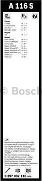 BOSCH 3 397 007 116 - Limpiaparabrisas www.parts5.com