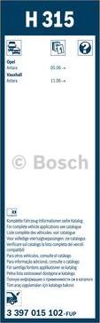 BOSCH 3 397 015 102 - Μάκτρο καθαριστήρα www.parts5.com