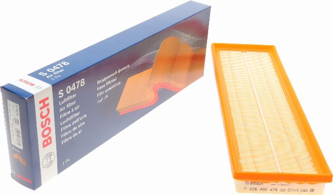 BOSCH F 026 400 478 - Air Filter www.parts5.com