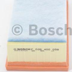 BOSCH F 026 400 058 - Air Filter www.parts5.com