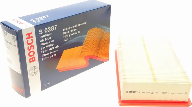 BOSCH F 026 400 287 - Air Filter www.parts5.com