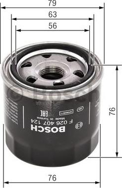 BOSCH F 026 407 124 - Filtru ulei www.parts5.com