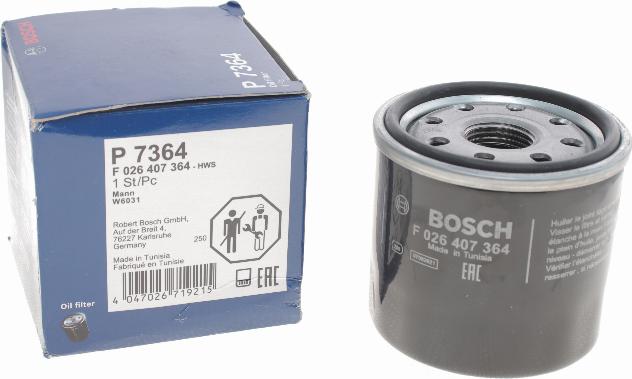 BOSCH F 026 407 364 - Filter za ulje www.parts5.com