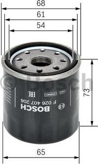 BOSCH F 026 407 208 - Filtru ulei www.parts5.com