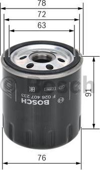 BOSCH F 026 407 233 - Ölfilter www.parts5.com