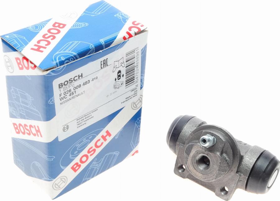 BOSCH F 026 009 483 - Tekerlek fren silindiri www.parts5.com