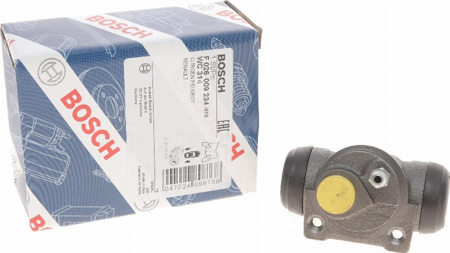 BOSCH F 026 009 234 - Спирачно цилиндърче на колелото www.parts5.com