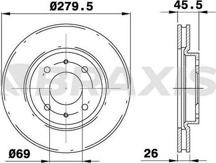 DJ Parts BD1385 - Disc frana www.parts5.com