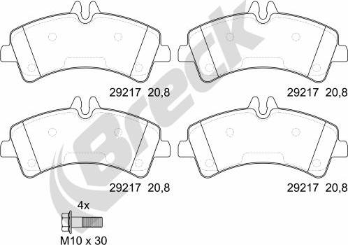 Breck 29217 00 703 00 - Set placute frana,frana disc www.parts5.com