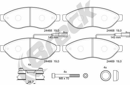 Breck 24469 00 703 10 - Set placute frana,frana disc www.parts5.com