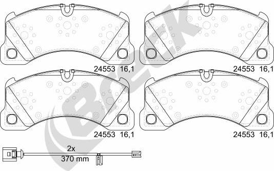 Breck 24553 00 553 00 - Тормозные колодки, дисковые, комплект www.parts5.com