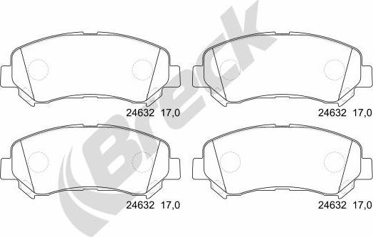 Breck 24632 00 701 00 - Set placute frana,frana disc www.parts5.com