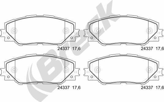 Breck 24337 00 701 00 - Set placute frana,frana disc www.parts5.com