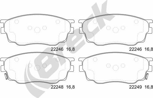 Breck 24246 00 701 10 - Set placute frana,frana disc www.parts5.com