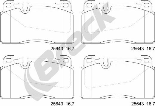 Breck 25643 00 551 00 - Kit de plaquettes de frein, frein à disque www.parts5.com