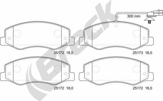 Breck 25172 00 703 10 - Set placute frana,frana disc www.parts5.com