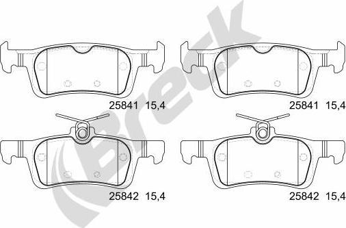 Breck 25841 00 704 00 - Brake Pad Set, disc brake www.parts5.com