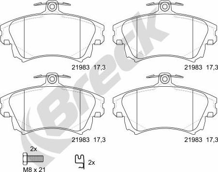 Breck 21983 00 701 10 - Set placute frana,frana disc www.parts5.com