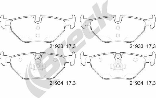 Breck 21934 00 704 00 - Set placute frana,frana disc www.parts5.com