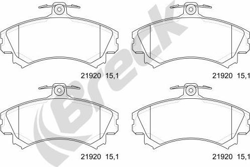 Breck 21920 00 701 10 - Set placute frana,frana disc www.parts5.com