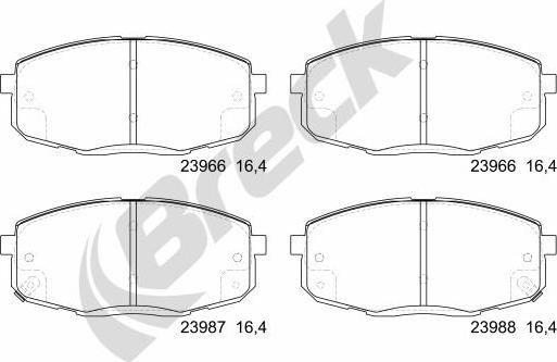 Breck 23966 00 701 10 - Set placute frana,frana disc www.parts5.com