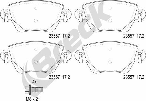 Breck 23557 00 704 10 - Set placute frana,frana disc www.parts5.com