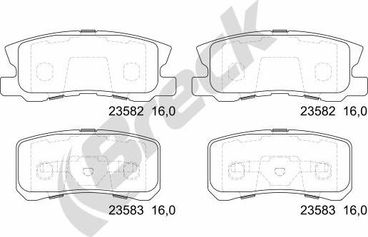 Breck 23582 00 702 00 - Set placute frana,frana disc www.parts5.com