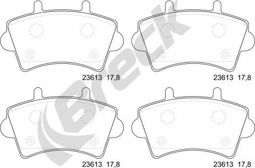 Breck 23613 00 703 00 - Bremsbelagsatz, Scheibenbremse www.parts5.com