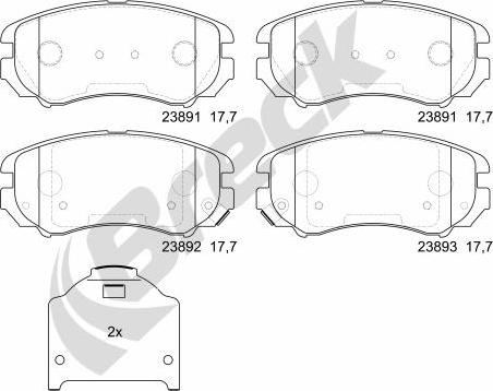 Breck 23891 00 701 10 - Set placute frana,frana disc www.parts5.com