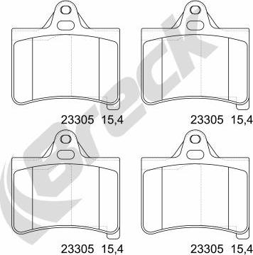 Breck 23305 00 702 00 - Set placute frana,frana disc www.parts5.com