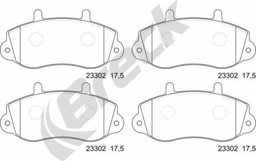 Breck 23302 00 703 00 - Set placute frana,frana disc www.parts5.com