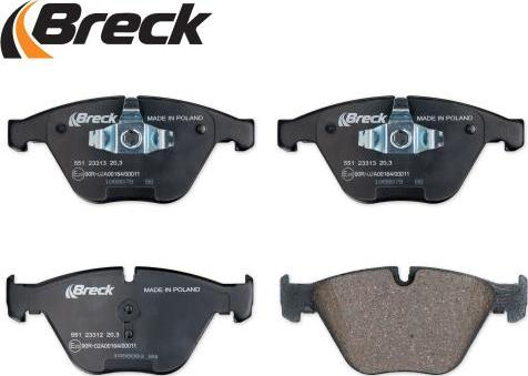 Breck 23312 00 551 20 - Brake Pad Set, disc brake parts5.com