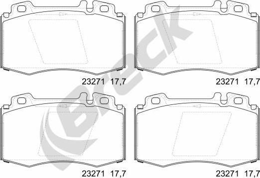 Breck 23271 00 552 20 - Brake Pad Set, disc brake www.parts5.com