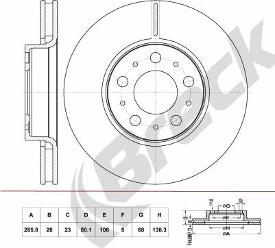 Brembo 09.8633.11 - Disc frana www.parts5.com