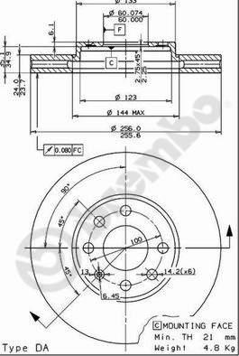 Brembo 09.7628.11 - Brake Disc www.parts5.com