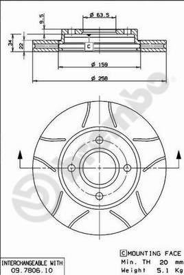 Brembo 09.7806.75 - Féktárcsa www.parts5.com