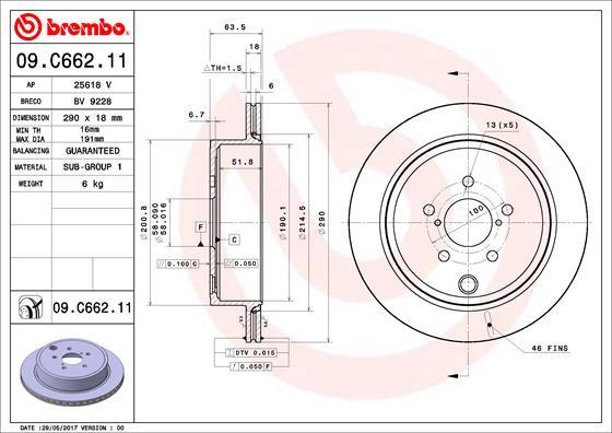 Brembo 09.C662.11 - Jarrulevy www.parts5.com