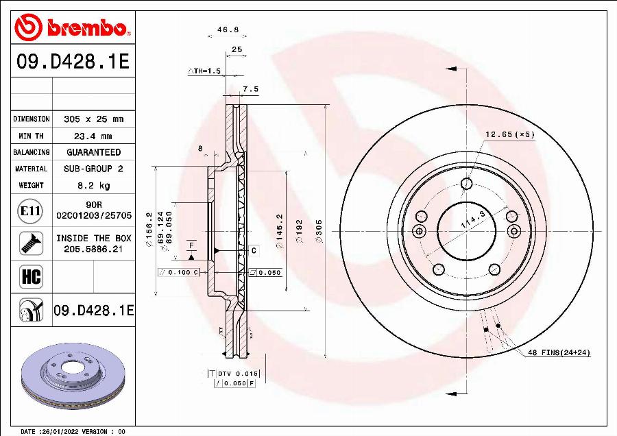 Brembo KT 08 028 - Brake Set, disc brakes www.parts5.com