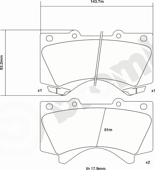 Brembo 07.B314.25 - Juego zapatas freno de alto rendimiento www.parts5.com