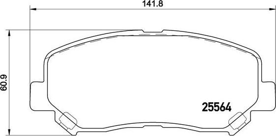 Brembo P 49 045 - Тормозные колодки, дисковые, комплект www.parts5.com