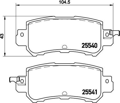 Brembo P 49 047 - Komplet zavornih oblog, ploscne (kolutne) zavore parts5.com