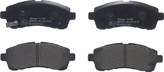 Brembo P 49 057 - Brake Pad Set, disc brake www.parts5.com