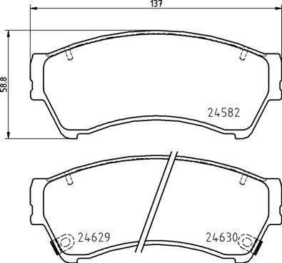 Brembo P 49 060 - Komplet zavornih oblog, ploscne (kolutne) zavore www.parts5.com