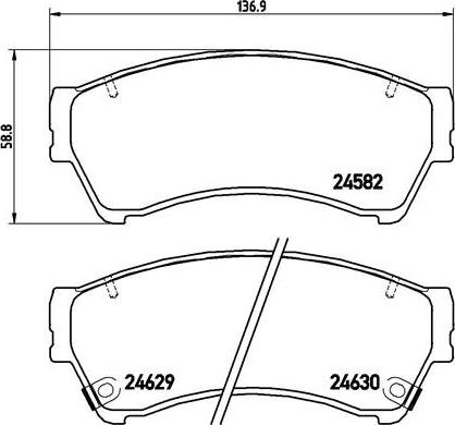 Brembo P 49 039 - Brake Pad Set, disc brake www.parts5.com