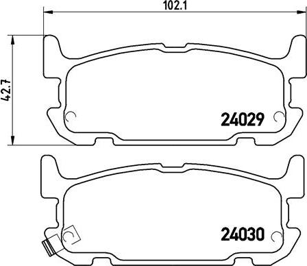 Brembo P 49 031 - Set placute frana,frana disc www.parts5.com