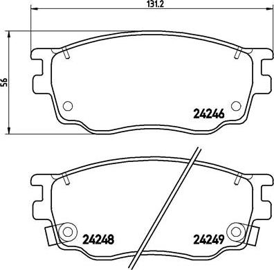 Brembo P 49 033 - Set placute frana,frana disc www.parts5.com